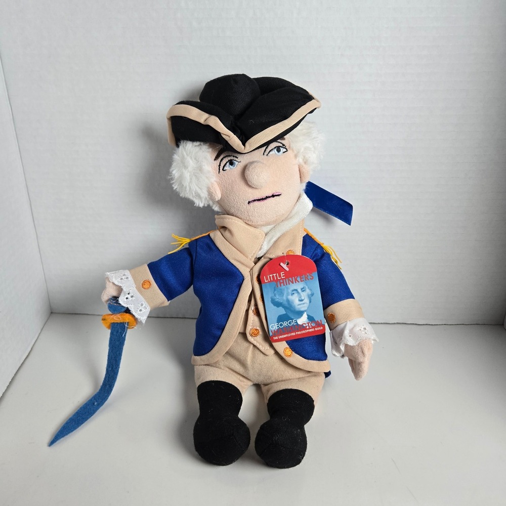 Little Thinkers George Washington Plush Unemployed Philosophers Guild With Tags